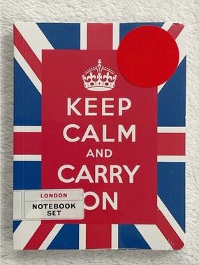 Cavallini London Notebook Set NWT Keep Calm Carry On Union Jack Tube Map